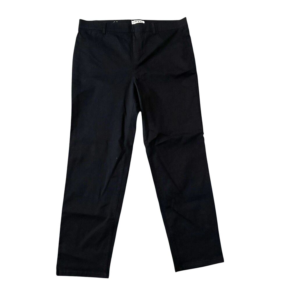 Orvis Women's Black Stretchy Straight Leg Pants Elastic Waist Plus Size 16